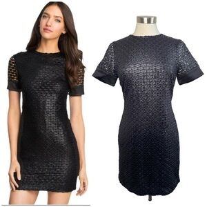 DIANE VON FURSTENBERG Cindy Black Metallic Lace Dress size 8
